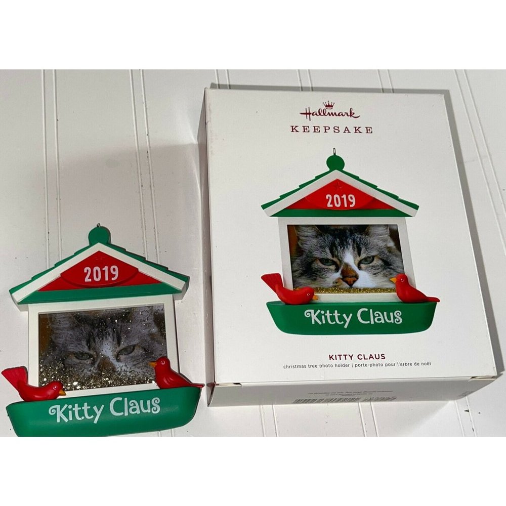 Hallmark Keepsake Ornament Kitty Claus Cat Photo Holder 2019